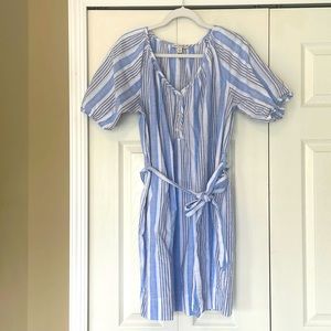 Free Assembly A-line puff sleeve shirt dress.